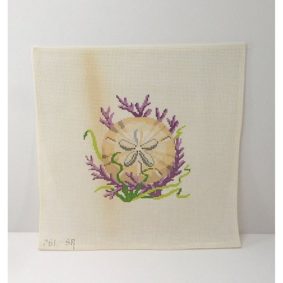 Sand Dollar Needlepoint Canvas Susan Roberts 13 ct Hand Painted New - Picture 2 of 4